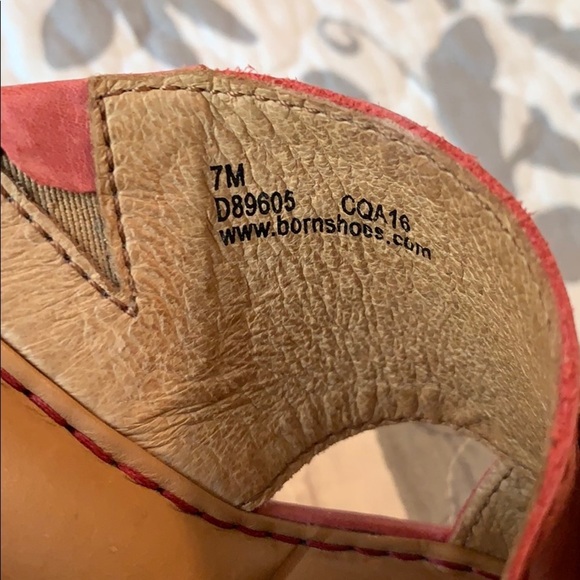 Born Leather Slip-On Wedge Sandals - Picture 6 of 7